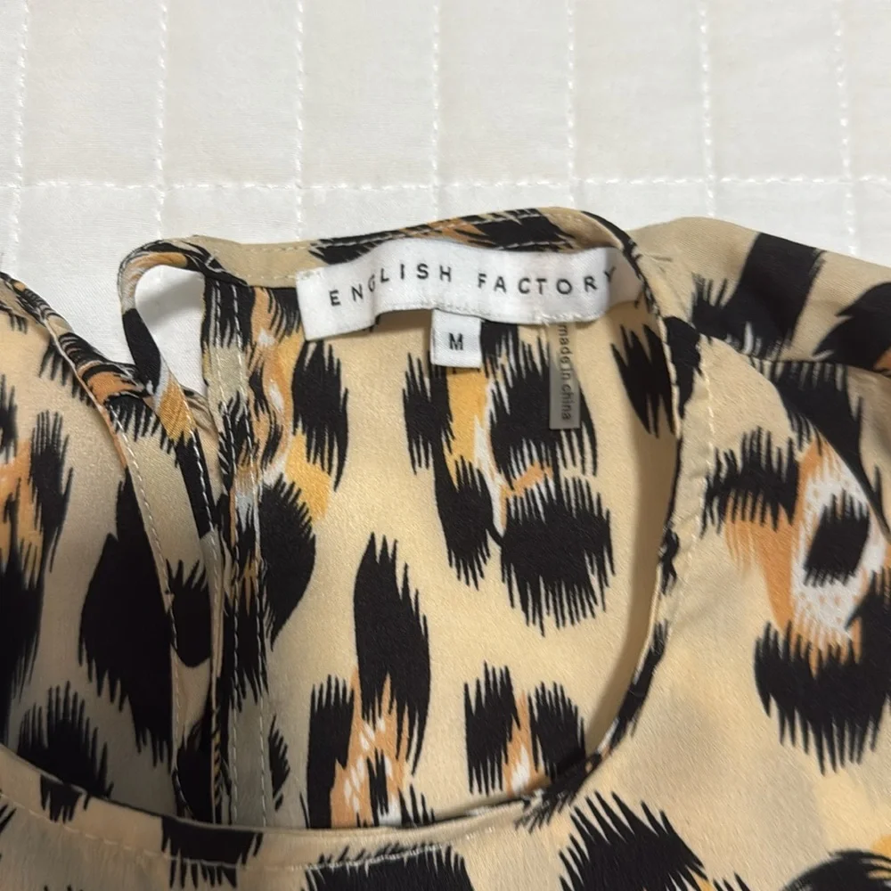 English Factory Leopard Ruffle Top - Picture 4 of 5
